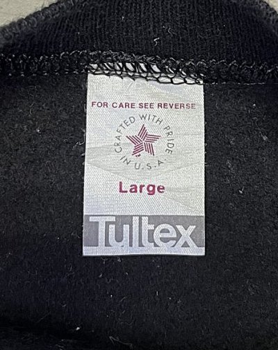 画像2: 80'S TULTEX ラグランスリーブ スウェットシャツ ブラック USA製 (VINTAGE)