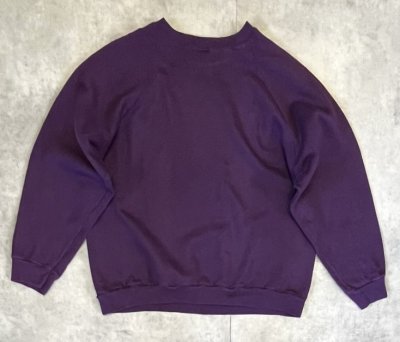 画像1: 90'S TULTEX ラグランスリーブ スウェットシャツ グレープ USA製 (VINTAGE)