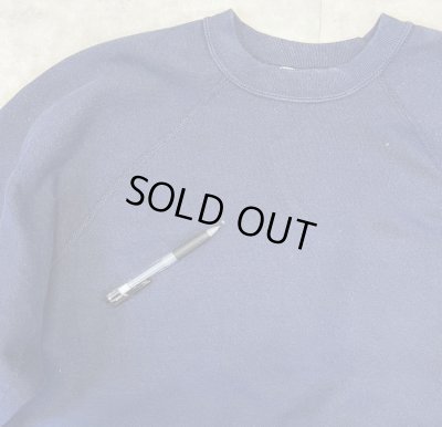 画像5: 80'S DISCUS ATHLETIC 脇の下ガゼット付き ラグランスリーブ スウェットシャツ ネイビー USA製 (VINTAGE)