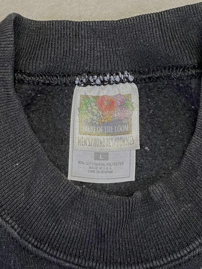 画像2: 90'S FRUIT OF THE LOOM ラグランスリーブ スウェットシャツ ブラック USA製 (VINTAGE)