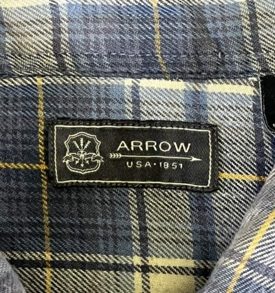 画像2: 00'S ARROW ライトフランネル BDシャツ チェック柄 (VINTAGE)