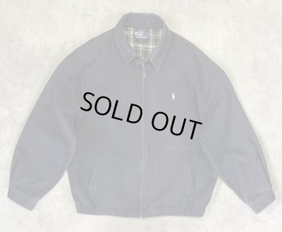 画像1: 90'S RALPH LAUREN チンスト付き ドリズラージャケット ネイビー (VINTAGE)