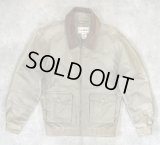 90'S LL Bean 襟レザー 裏地キルティング ドリズラージャケット カーキ (VINTAGE)