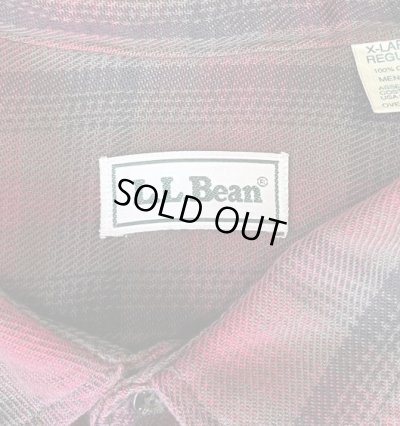 画像2: 90'S LL Bean ヘビーフランネル ワークシャツ チェック柄 (VINTAGE)