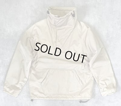 画像1: 00'S J.CREW 旧タグ コットン/ナイロン 裏地フリース アノラック ベージュ (VINTAGE)