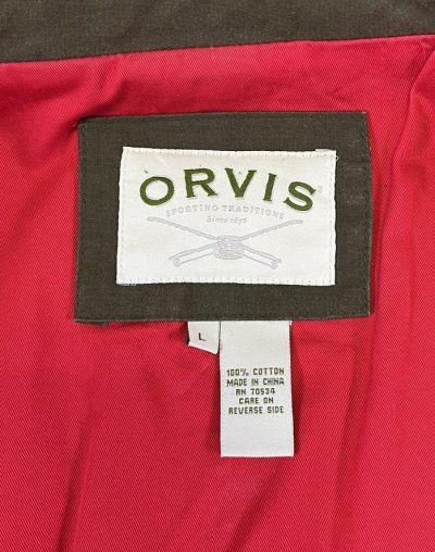 画像2: 00'S ORVIS 襟コーデュロイ ハンティングジャケット オリーブ (VINTAGE)