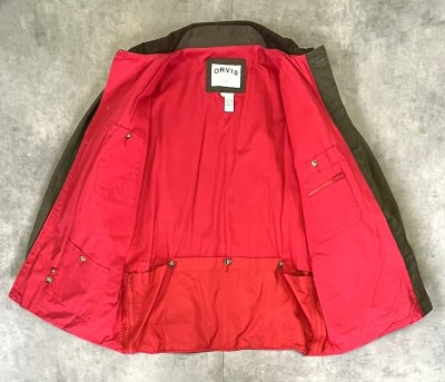 画像4: 00'S ORVIS 襟コーデュロイ ハンティングジャケット オリーブ (VINTAGE)