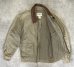 画像3: 90'S LL Bean 襟レザー 裏地キルティング ドリズラージャケット カーキ (VINTAGE) (3)