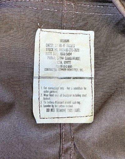 画像2: 80'S アメリカ軍 US ARMY コットン スノーカモパーカー 後染めブラウン (VINTAGE)