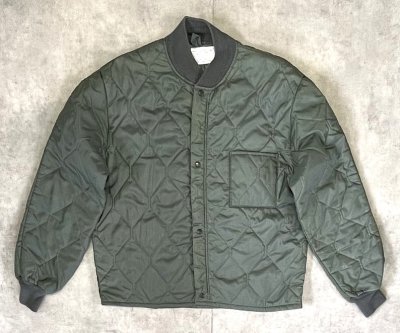 画像1: 70'S アメリカ軍 USAF "CWU-9/P 初期型" キルティング ライナージャケット セージグリーン (VINTAGE) 