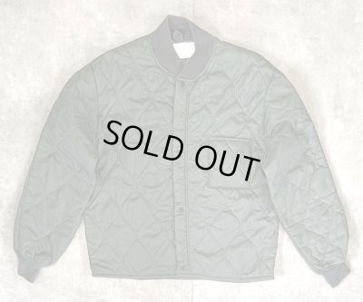 画像1: 70'S アメリカ軍 USAF "CWU-9/P 初期型" キルティング ライナージャケット セージグリーン (VINTAGE) 