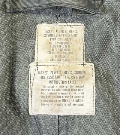 画像2: 80'S アメリカ軍 USAF "CWU-36/P"  初期モデル アラミド フライトジャケット セージグリーン (VINTAGE) 