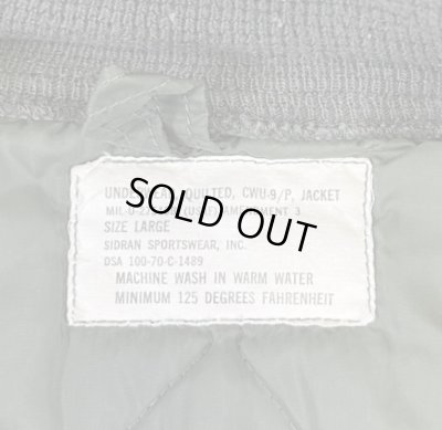 画像2: 70'S アメリカ軍 USAF "CWU-9/P 初期型" キルティング ライナージャケット セージグリーン (VINTAGE) 