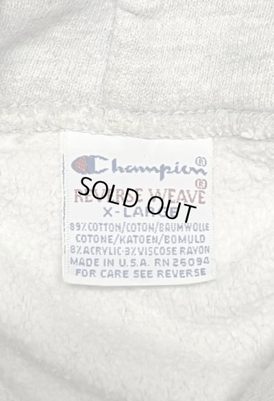 画像2: 90'S CHAMPION "CORNELL ATHLETICS" 刺繍タグ リバースウィーブ パーカー グレー USA製 (VINTAGE)