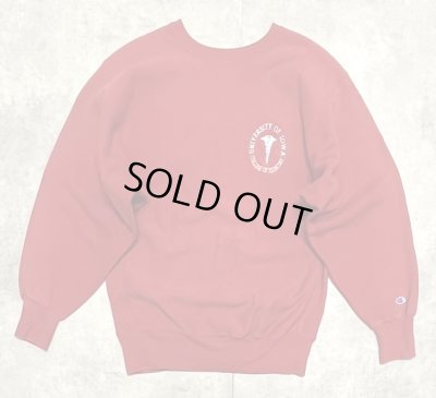 画像1: 90'S CHAMPION "UNIVERSITY OF IOWA" 刺繍タグ リバースウィーブ レッド USA製 (VINTAGE)