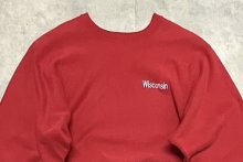 他の写真1: 90'S CHAMPION "WISCONSIN" 刺繍タグ リバースウィーブ レッド USA製 (VINTAGE)