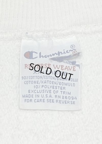画像2: 90'S CHAMPION 刺繍タグ リバースウィーブ 無地 ホワイト USA製 (VINTAGE)