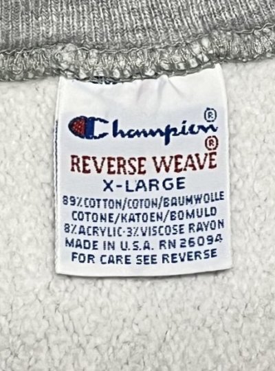 画像2: 90'S CHAMPION "VANDERBILT" 刺繍タグ リバースウィーブ グレー USA製 (VINTAGE)