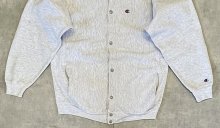他の写真3: 90'S CHAMPION 刺繍タグ リバースウィーブ スナップボタン カーディガン グレー USA製 (VINTAGE)