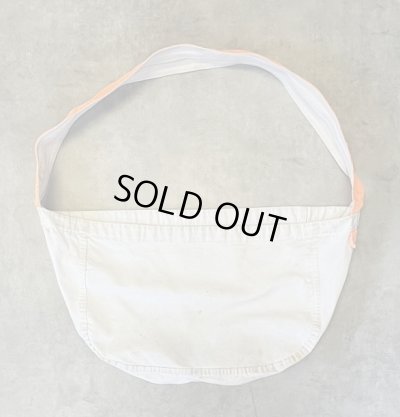 画像1: 70'S UNKNOWN プリント無し ニュースペーパーバッグ ホワイト/オレンジ (VINTAGE)