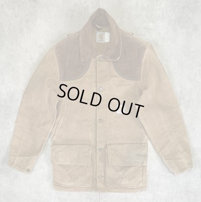 画像1: 80'S CARHARTT 襟コーデュロイ ダック ハンティングジャケット ブラウン USA製 (VINTAGE)