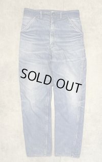 70'S MONTGOMERY WARD トップスナップボタン 裏地付き デニム ペインターパンツ インディゴ SCOVILLジップ (VINTAGE)