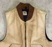 他の写真1: CARHARTT 裏地キルティング ダックベスト フェードブラウン (VINTAGE)