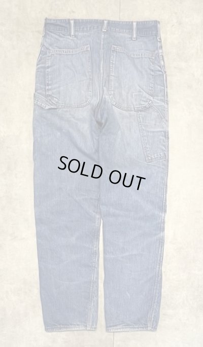 画像5: 70'S MONTGOMERY WARD トップスナップボタン 裏地付き デニム ペインターパンツ インディゴ SCOVILLジップ (VINTAGE)