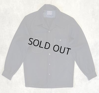 画像1: 70'S PENDLETON "BOARD SHIRT" ウール オープンカラーシャツ ネイビー USA製 (VINTAGE)