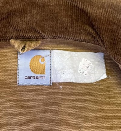 画像2: 80'S CARHARTT 襟コーデュロイ ダック ハンティングジャケット ブラウン USA製 (VINTAGE)