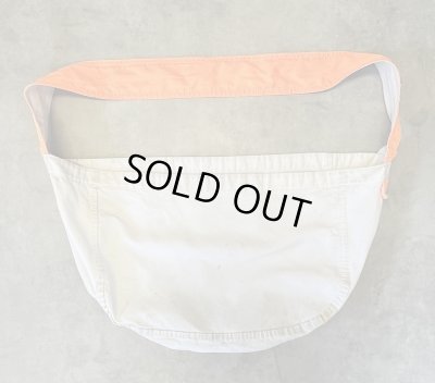 画像3: 70'S UNKNOWN プリント無し ニュースペーパーバッグ ホワイト/オレンジ (VINTAGE)