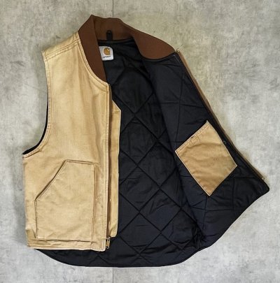 画像3: CARHARTT 裏地キルティング ダックベスト フェードブラウン (VINTAGE)