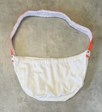 70'S UNKNOWN プリント無し ニュースペーパーバッグ オフホワイト/オレンジ (VINTAGE)