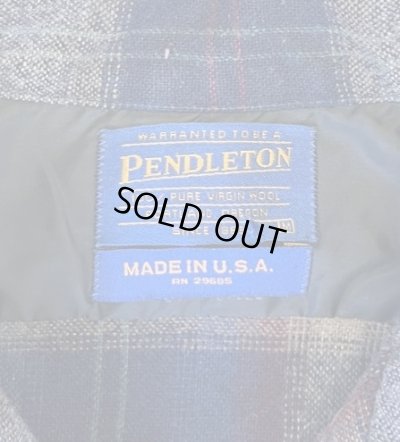 画像2: 90'S PENDLETON "BOARD SHIRT" ウール オープンカラーシャツ チェック柄 USA製 (VINTAGE)