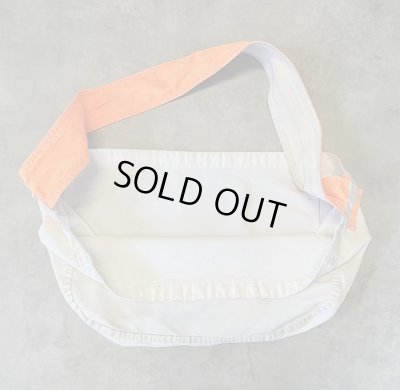 画像4: 70'S UNKNOWN プリント無し ニュースペーパーバッグ ホワイト/オレンジ (VINTAGE)