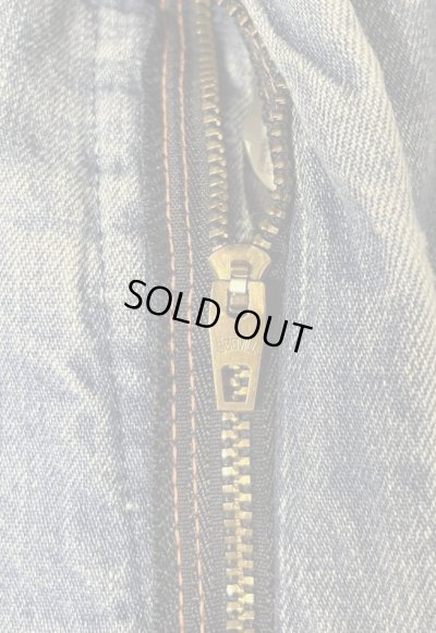 画像4: 70'S MONTGOMERY WARD トップスナップボタン 裏地付き デニム ペインターパンツ インディゴ SCOVILLジップ (VINTAGE)