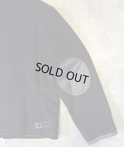 画像6: 90'S RALPH LAUREN 裏地キルティング レザーエルボーパッチ ウール スポーツジャケット ダークネイビー (VINTAGE)