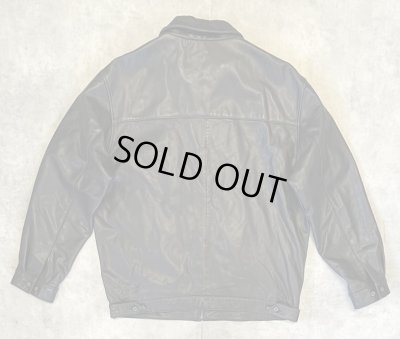 画像5: 90'S RALPH LAUREN チンスト付き 裏地付き レザー ドリズラージャケット ブラック (VINTAGE)