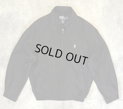 画像1: 90'S RALPH LAUREN チンスト付き ドリズラージャケット ブラック (VINTAGE)