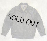 90'S RALPH LAUREN チンスト付き 裏地付き レザー ドリズラージャケット ブラック (VINTAGE)