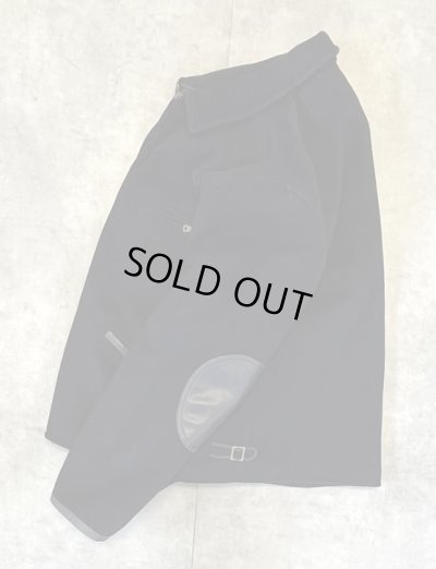 画像4: 90'S RALPH LAUREN 裏地キルティング レザーエルボーパッチ ウール スポーツジャケット ダークネイビー (VINTAGE)