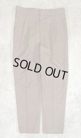 70'S UNKNOWN ツータック スラックス ブラウン/カスリ柄 TALONジップ (VINTAGE)