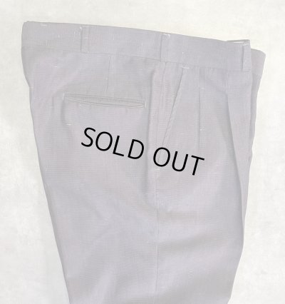 画像2: 70'S UNKNOWN ツータック スラックス チャコール/カラーネップ (VINTAGE)