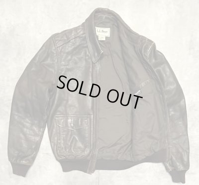 画像4: 80'S LL Bean "A-2" レザー フライトジャケット ダークブラウン SCOVILLジップ USA製 (VINTAGE)