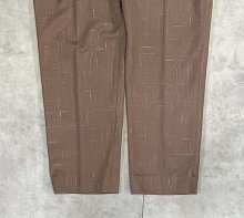 他の写真2: 70'S UNKNOWN ツータック スラックス ブラウン/カスリ柄 TALONジップ (VINTAGE)