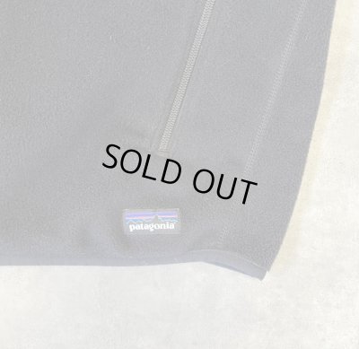 画像3: PATAGONIA "SYNCHILLA" 裾ロゴ フルジップ フリースベスト ブラック (VINTAGE)