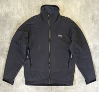 02'S PATAGONIA "CORE SKIN JACKET" 刺繍ロゴ 止水ジップ ソフトシェルジャケット ダークグレー USA製 (VINTAGE)