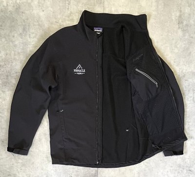 画像3: PATAGONIA 裏地POLARTEC WINDBLOCK ソフトシェルジャケット ブラック 企業コラボ (VINTAGE)