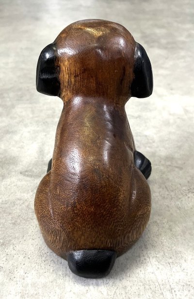 画像3: ウッドカービング ドッグ オーナメント 手彫り 置物 (VINTAGE)