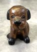 画像1: ウッドカービング ドッグ オーナメント 手彫り 置物 (VINTAGE) (1)